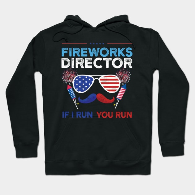 Fireworks Director If I Run You Run american eagle Hoodie by Gaming champion